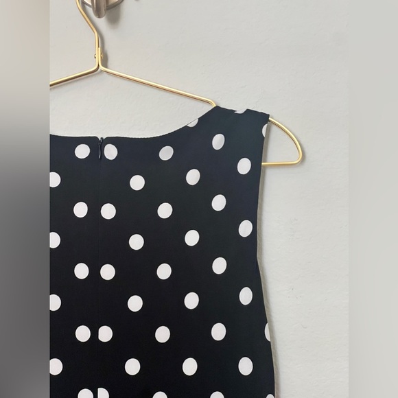 EUC Joseph Ribkoff Black-Vanilla-Neon Pink Polka-Dot Dress Style 191828 Size 8 - Picture 14 of 15